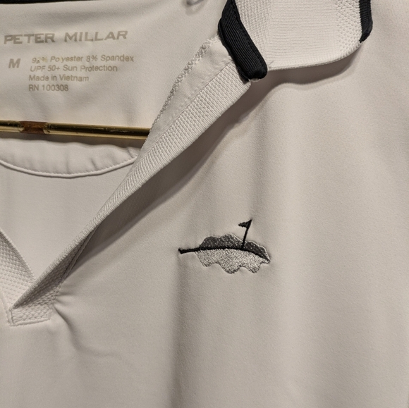Peter Millar Women's Cream Short Sleeve Polo - Picture 5 of 7